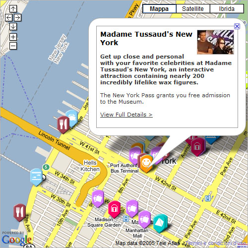 Immagine della mappa e guida interattiva del New York Pass